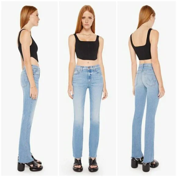 💕MOTHER💕 The Insider Sneak Fray Jeans ~ Love On The Beat 31 NWOT